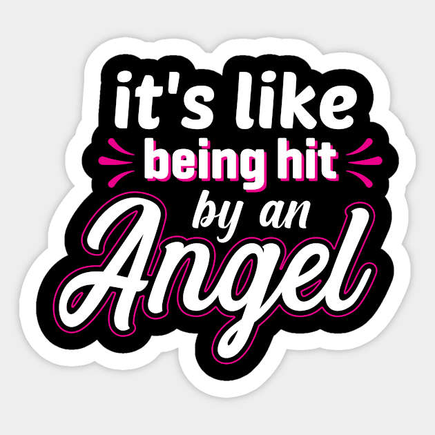 Musicals with Cheese - Hit By An Angel Sticker by Musicals With Cheese